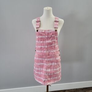 Pink Tie Dye Denim Jumper Skirtall